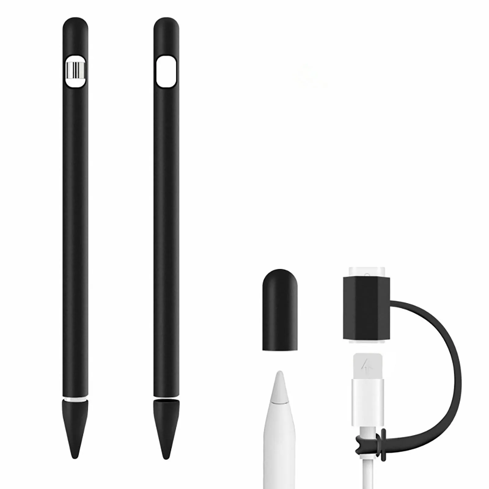 

Силиконовый чехол-карандаш с защитой от потери для Apple Pencil 1, портативные аксессуары, эластичный держатель для стилуса и ручки с наконечника...