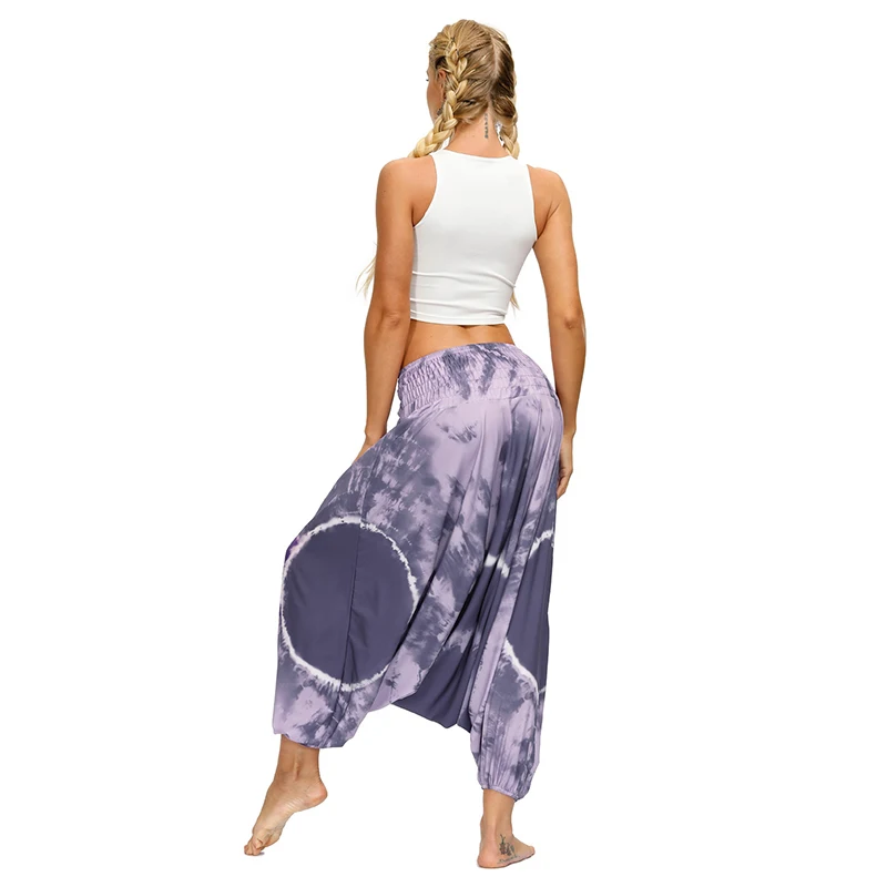 

Yoga Trousers Sports Sexy Print Women Casual Loose Indian Multicolor Baggy Boho Aladdin Jumpsuit Seamless Leggings Harem Pants