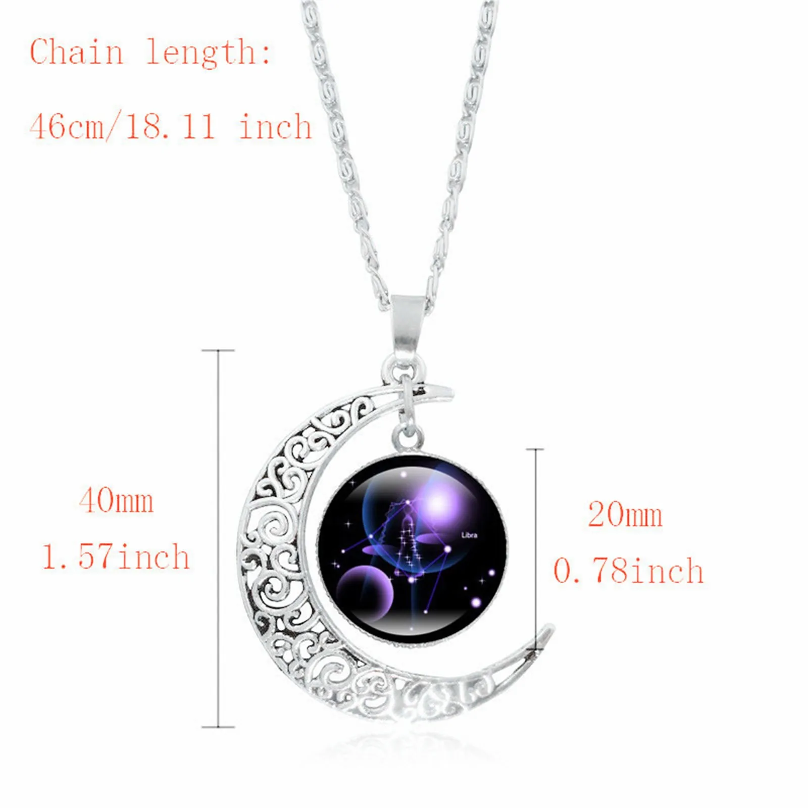 

Unisex 12 Star Constellation Necklace For Women Fashion Jewelry Gift Moon Chain Pendant Choker Discount