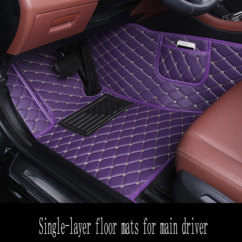 

Custom Leather Car Floor Mats For Acura All Models For TSX MDX TL ILX RL RSX RSX Integra Auto Carpets Covers Custom Leather Car