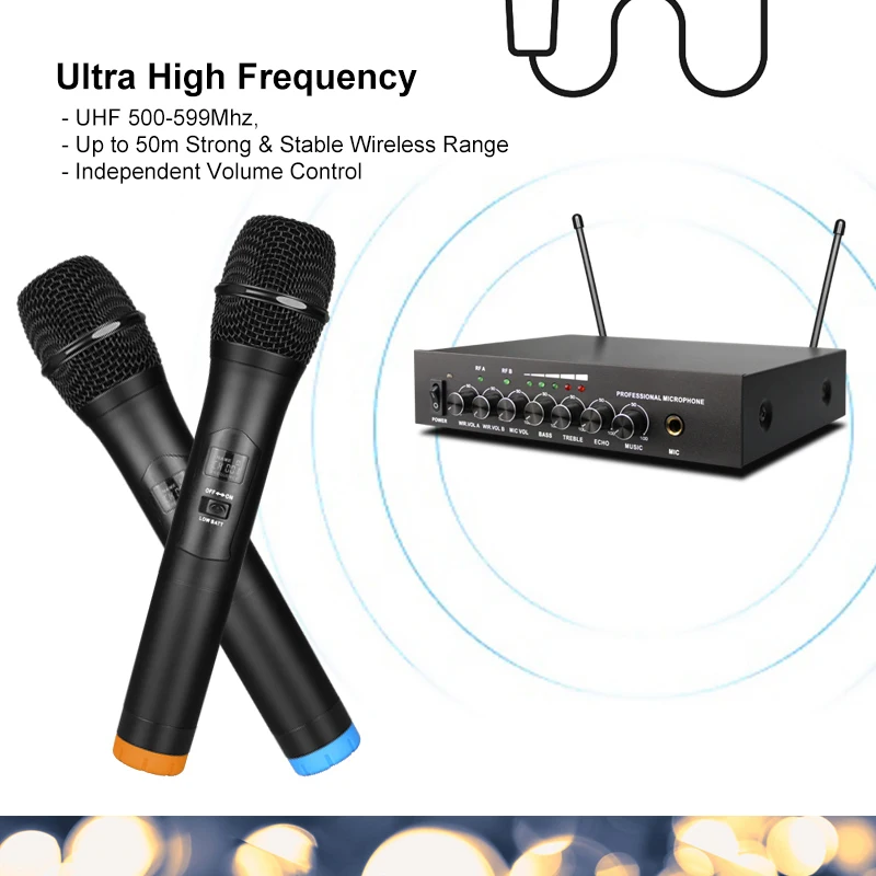 Беспроводной микрофон Flagsound S 16 UHF металлический динамический Система домашнего