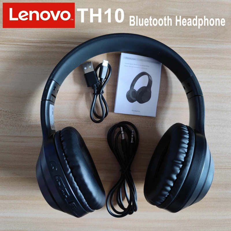 Lenovo Player Bluetooth Headphones with Microphone Wireless Stereo Headset Music for iPhone Samsung Xiaomi mp3 Sports TH10 - купить по