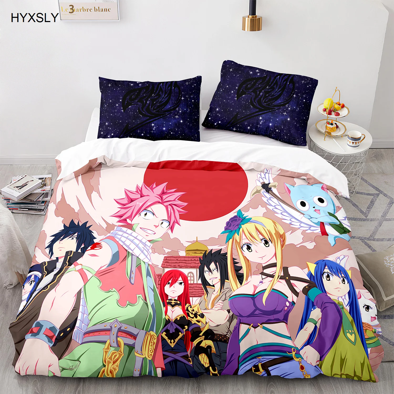 Новый комплект постельного белья с изображением Феи хвоста японское одеяло в