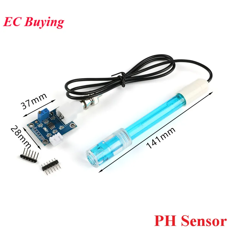 Модуль датчика PH для Arduino тестовый электродный зонд определения значения 51/STM32 BNC