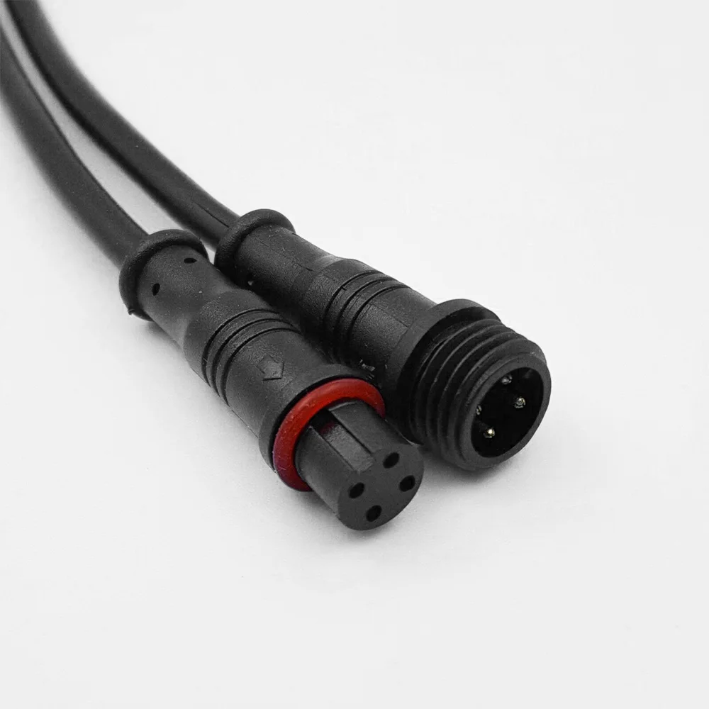 

10Pairs 4Pin 24AWG IP65 Black Waterproof LED Strips Cable Wire Connector OD 4mm Durable LED Light With Cable Connector