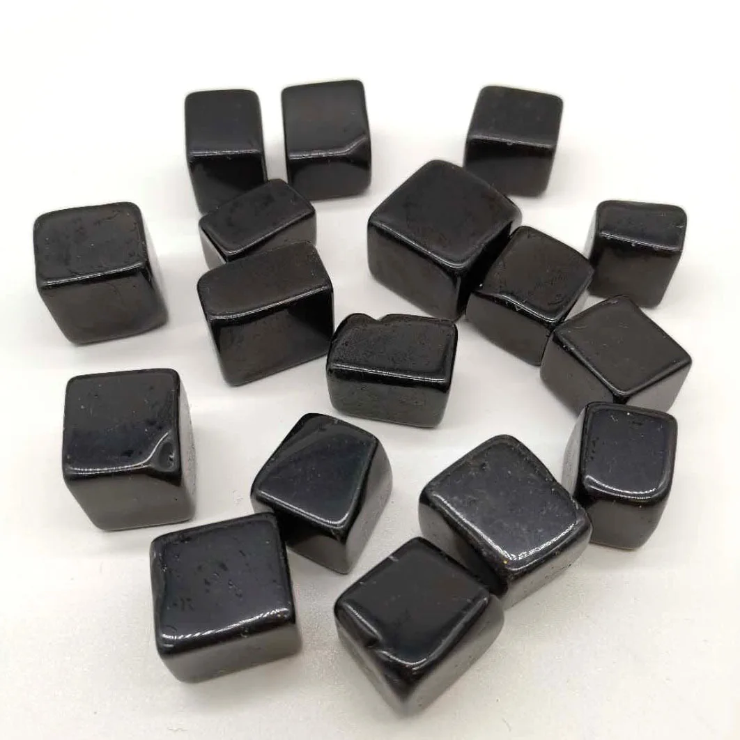 

Natural Black Obsidian Cube Degaussing Stone Minerals Fish Tank Natural Crystal Gravel Stones Decorative Tumbled Stone