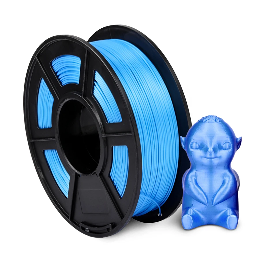 Silk Blue SUNLU шелковая Блестящая Серебристая пла нить для 3D-принтера 1,75 мм 1 кг 2 фунта катушка широко совместимая с 3d печатью металлическая серебристая - Цвет: Silk Blue