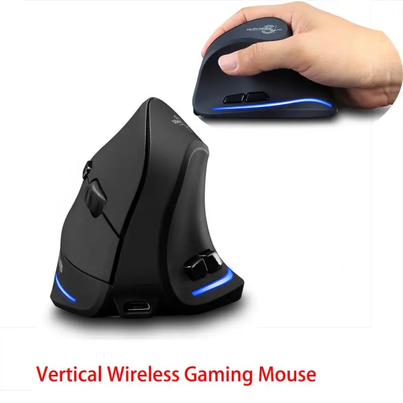 

USB Rechargeable Gaming Mouse Wireless Vertical Mouse Ergonomic Optical 2.4G 2400 DPI Upright Mouse For PC Laptop Office Home