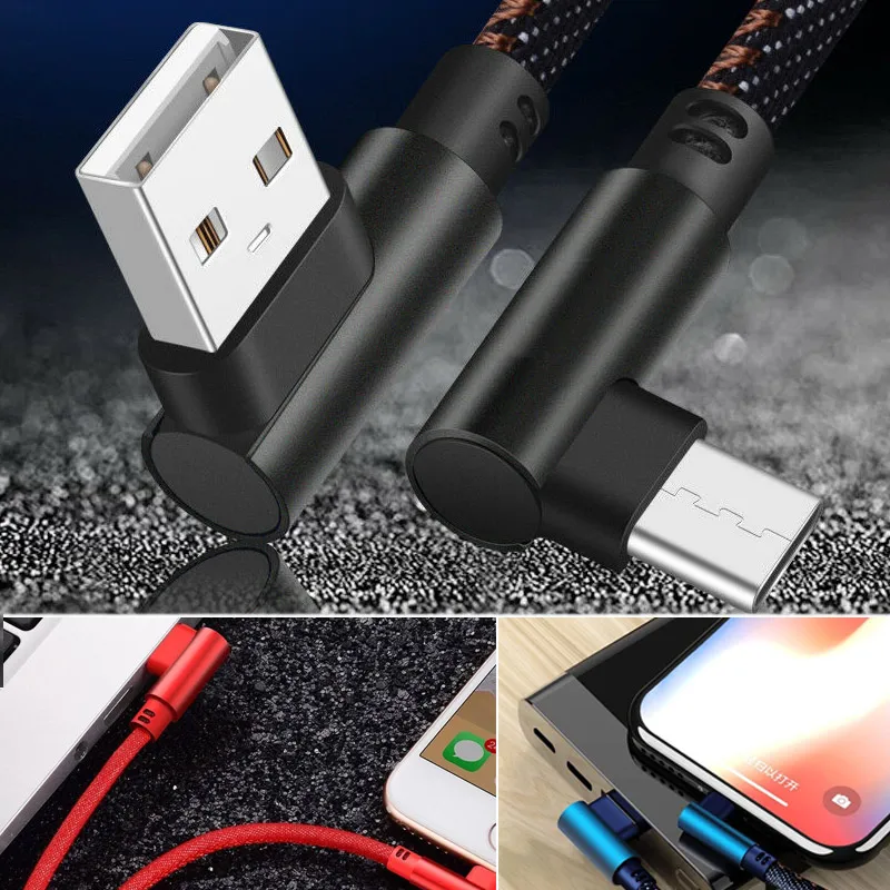 Тип C 90 градусов правый угол USB 3 1 Быстрая зарядка и синхронизация данных зарядное