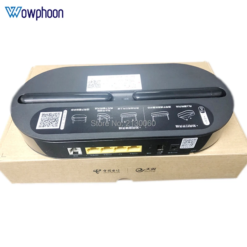 100% новый Huawei EPON HS8145V 4GE + 1Tel 1USB Wi-Fi (2 4 ГГц/5 ГГц) Ftth Epon ONU ONT прекращения волокна