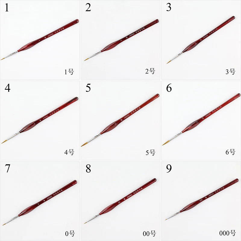 

1 Piece Paint Brush Miniature Detail Fineliner Nail Art Drawing Brushes Wolf Half Paint Brushes For Acrylic Painting Supplies