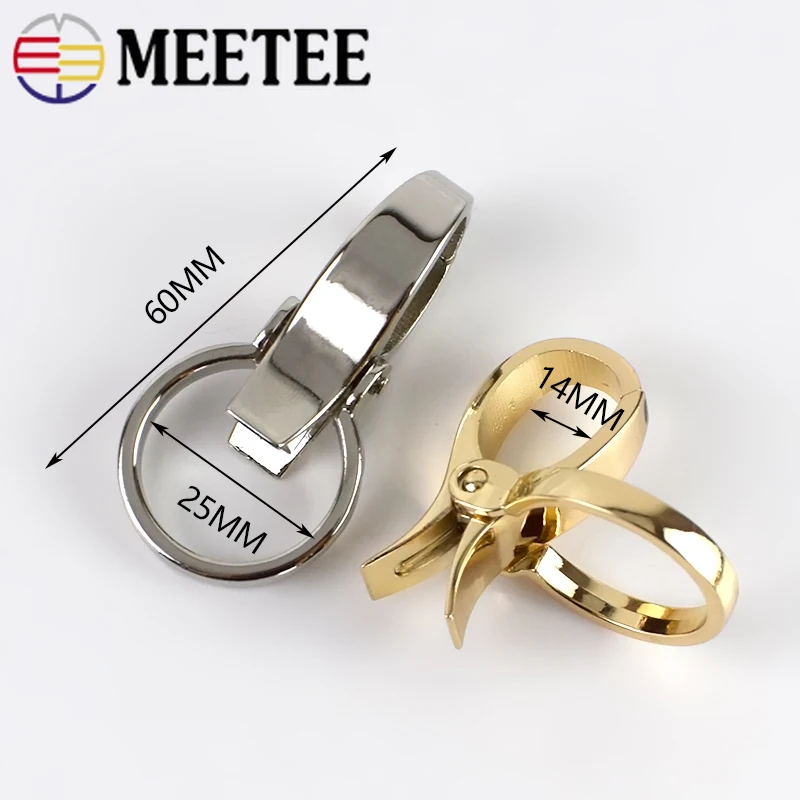 Meetee 4/10 шт id25мм металлические сумки с пряжкой на ремешке застежкой лобстером DIY