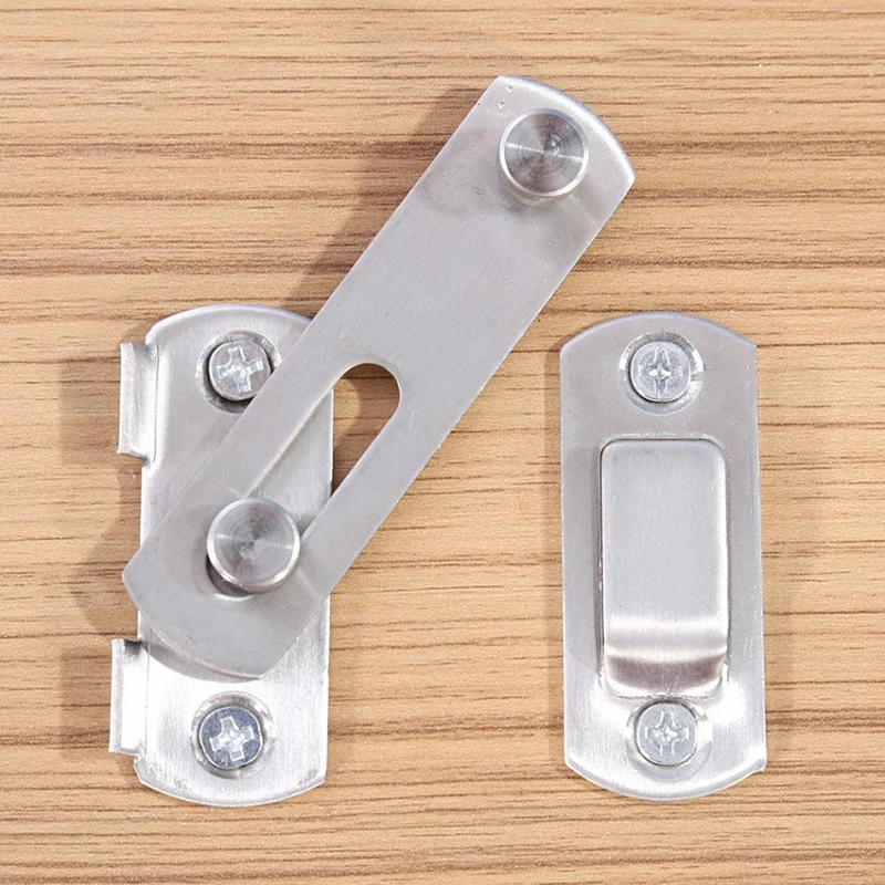 

1Pcs Stainless Steel Hasp Latch Lock Sliding Door Lock For Casement Cabinet Fitting Door Hardware Accessories For Home