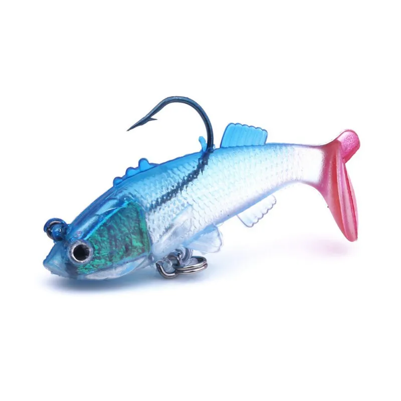 

2020 5pcs Soft Lure Lure Fishing Gear Baitartificial Fish Shape High Carbon Steel Metal Plastic Fishing Lure Random Color