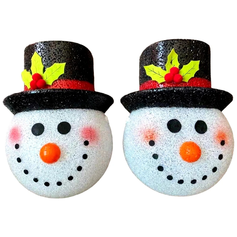 

2Pcs Christmas Porch Light Cover Snowman Waterproof Outdoor Lamp Shade Decor