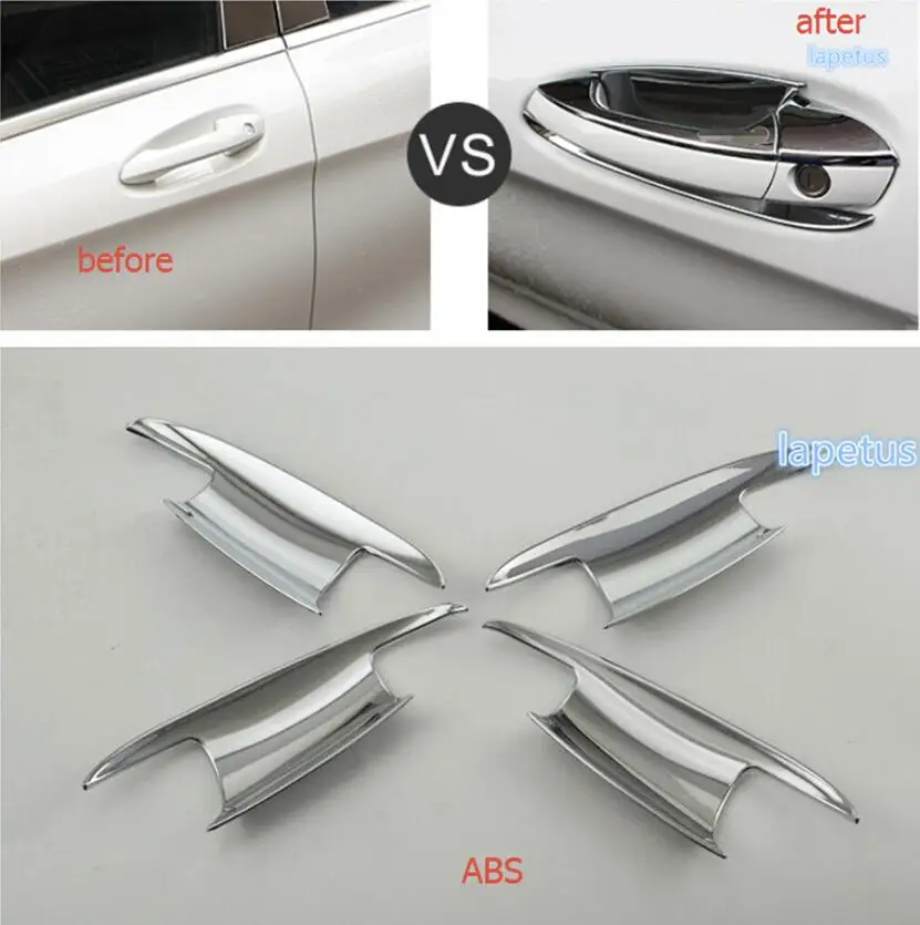 Lapetus Exterior Refit Kit Fit For Mercedes-Benz GLA X156 200 220- ABS Chrome Door Pull Handle Grip+ Bowl Cover Trim