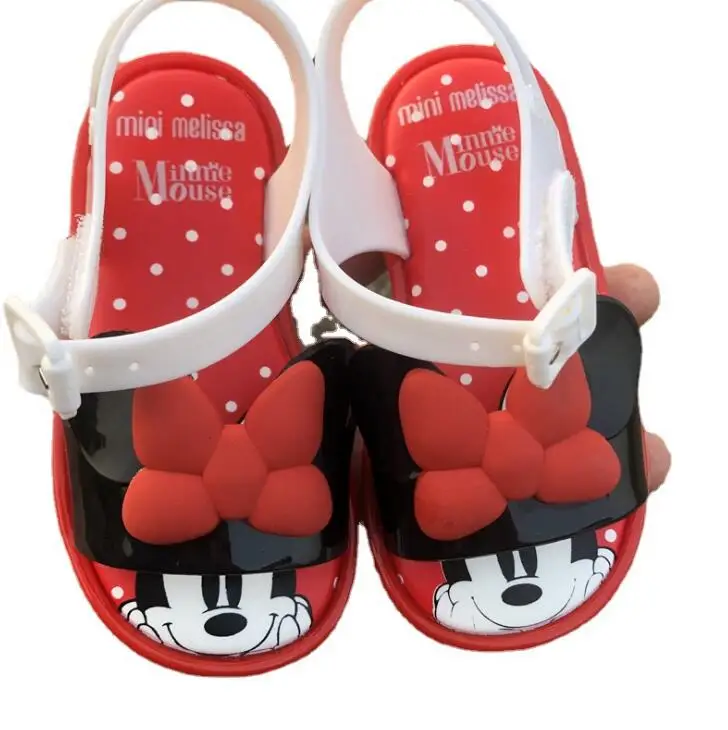 Новинка 2021 детские летние сандалии с мультяшным Микки модные желейные мини Melissa