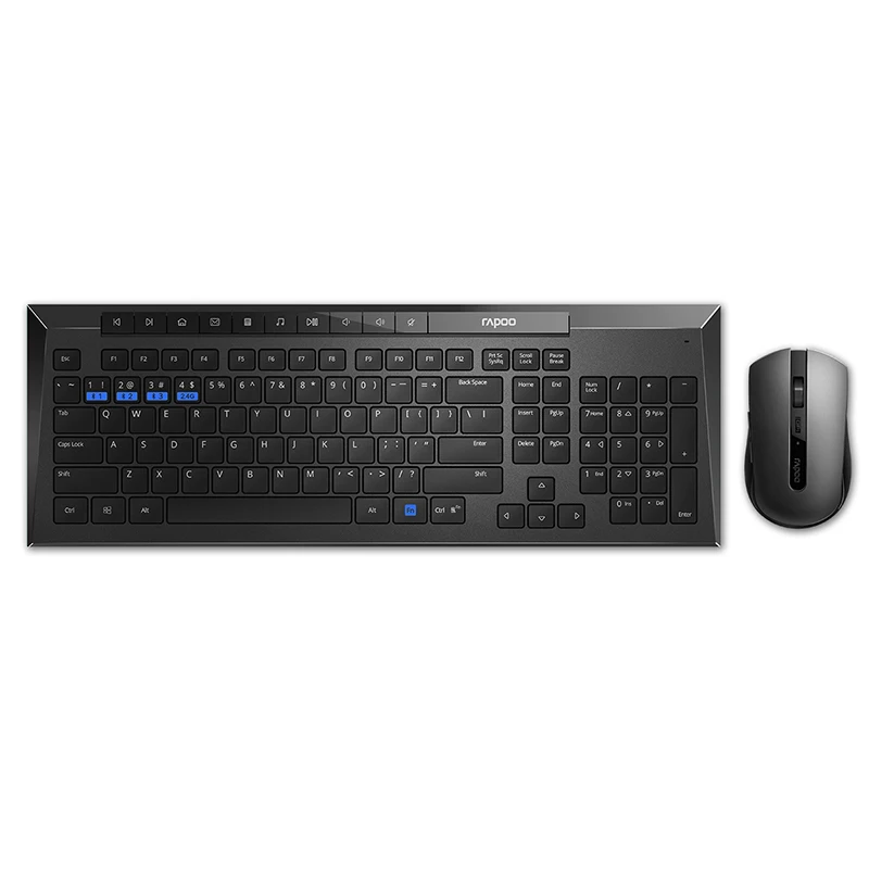 Original Rapoo 8200M/8200G Multi-mode Silent Wireless Keyboard&Mouse Bluetooth3.0/4.0 ,2.4G Wireless,Switch Between 3 Devices enlarge