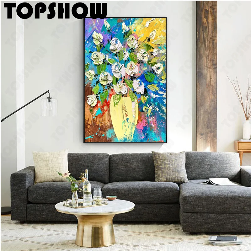 

Картина маслом «абстрактные цветы» для дома и гостиной