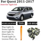 Комплект светодиодных фонарей для салона автомобиля 2011, 2012, 2013, 2014, 2016, 2017, Nissan Quest T10, 14 шт.