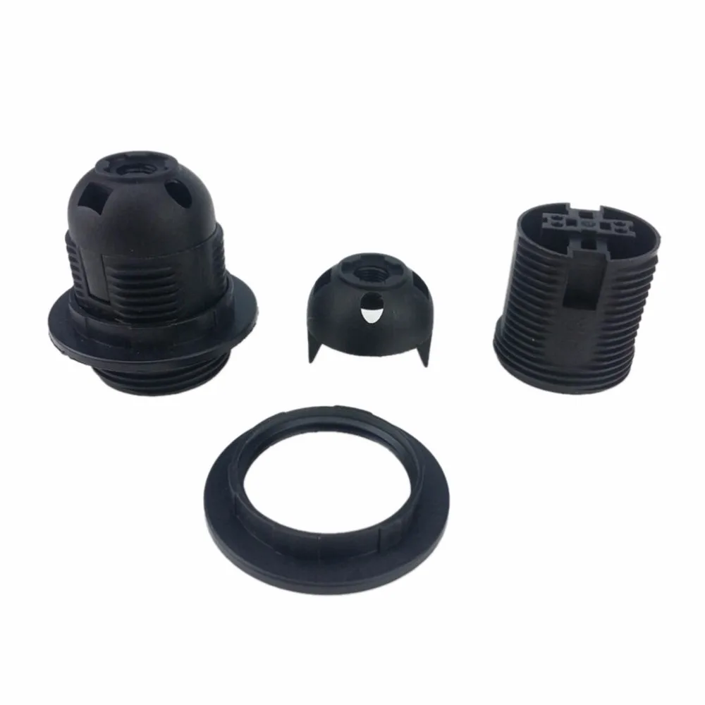 

2Pcs 250V 4A E27 Lamp shade Ring for E27 Light Bulb Base Plastic Full Screw Lamp Holder Pendant Socket 2colors