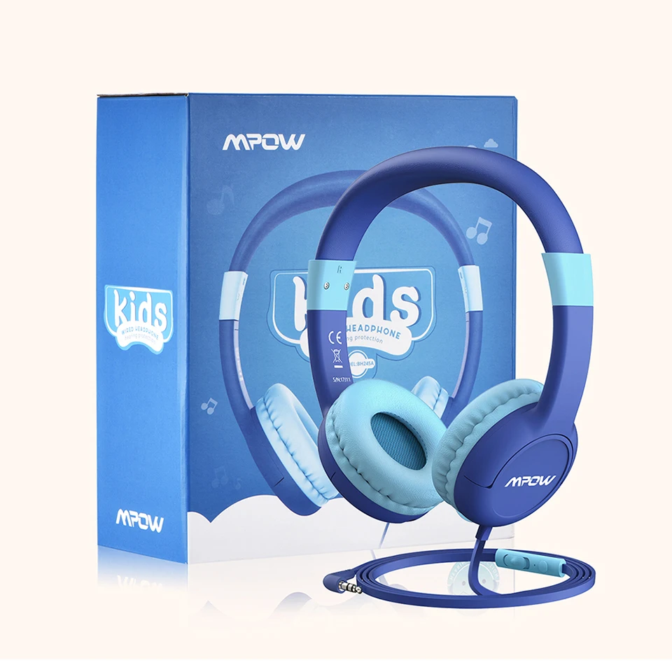 Mpow новые милые Проводные детские наушники с микрофоном для защиты слуха, ограниченная громкость, наушники для детей, девочек и мальчиков