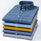 Рубашка мужская приталенная с длинным рукавом, хлопок, Оксфорд, на пуговицах, Повседневная Уличная одежда в китайском стиле, оверсайз