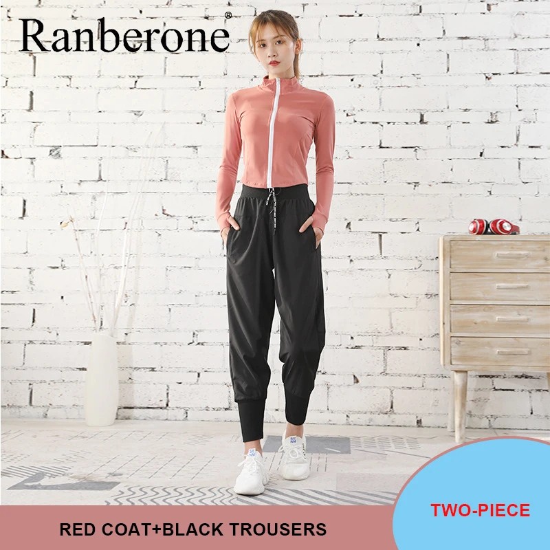 New Women's Tracksuit Yoga Sets Women Gym Quick Dry Fitness Suit Long Sleeve Shirt+Seamless Leggings Workout Running Clothing