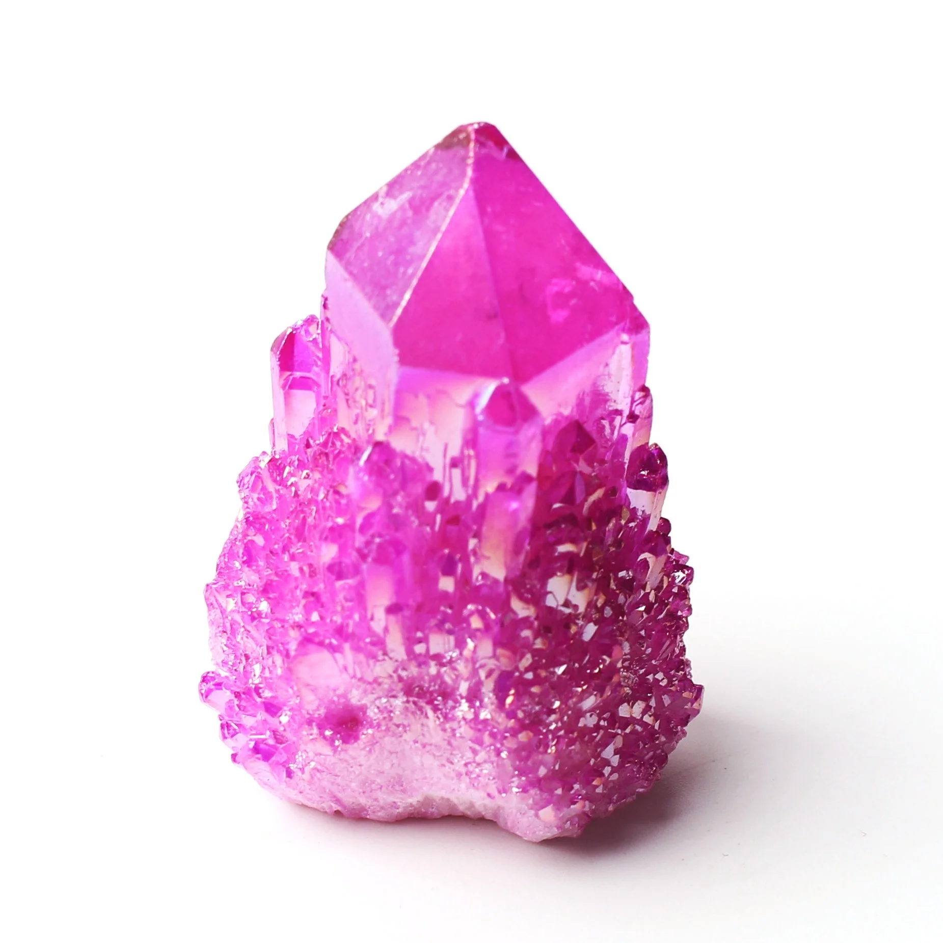 1 шт. Гальванизированный цвет ананас Кристалл кварц кластер яркий кулон точечный