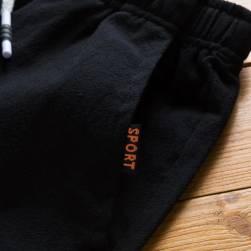 2020 летние популярные мужские однотонные льняные шорты свободные дышащие