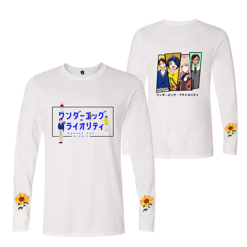 

Wonder Egg Priority T-Shirt Crew Neck Shirt Long Sleeve T-Shirt Unisex Harajuku Streetshirt 2021 Spring New