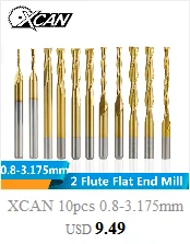 XCAN 1 шт. 90 градусов 2-12 мм Фаска фрезы Фрезы ЧПУ Концевая фреза с фиксированной точкой сверло Карбид Концевая фреза