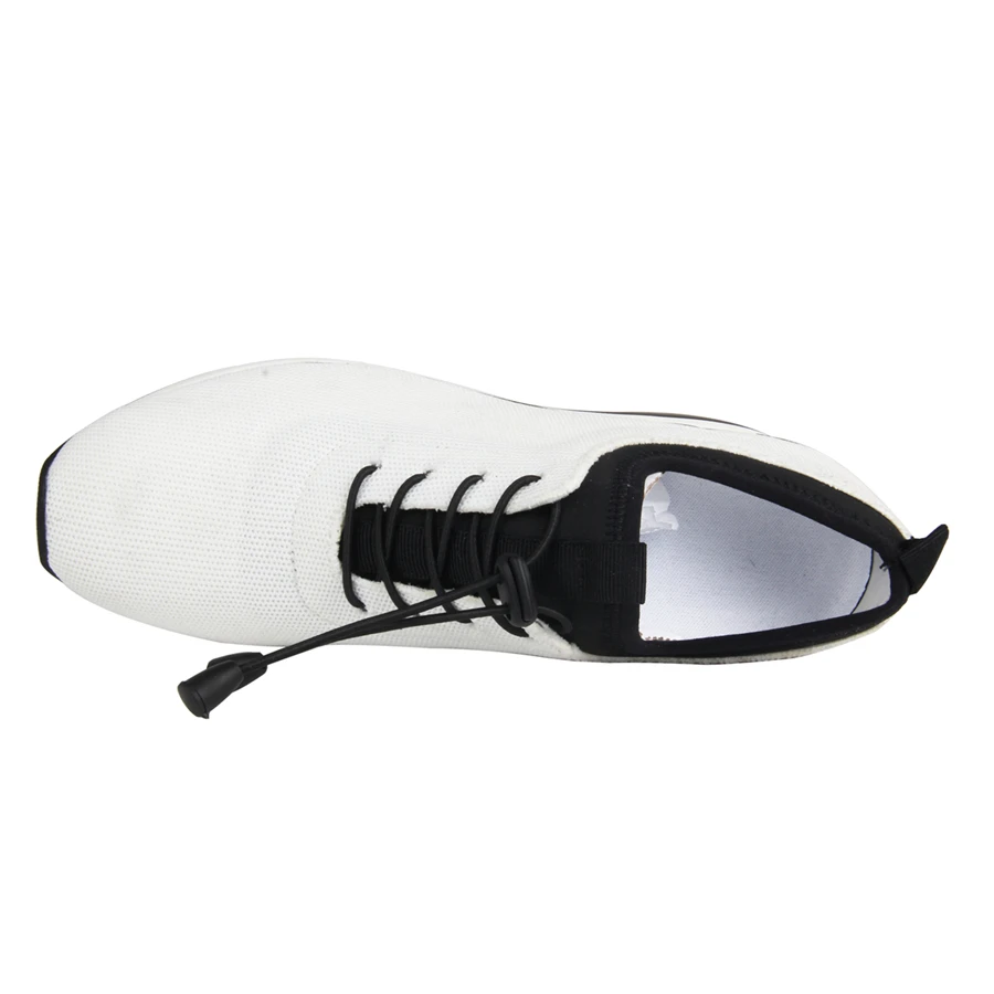 Белые кроссовки на платформе Вязаная обувь Женская танкетке Модная легкая из