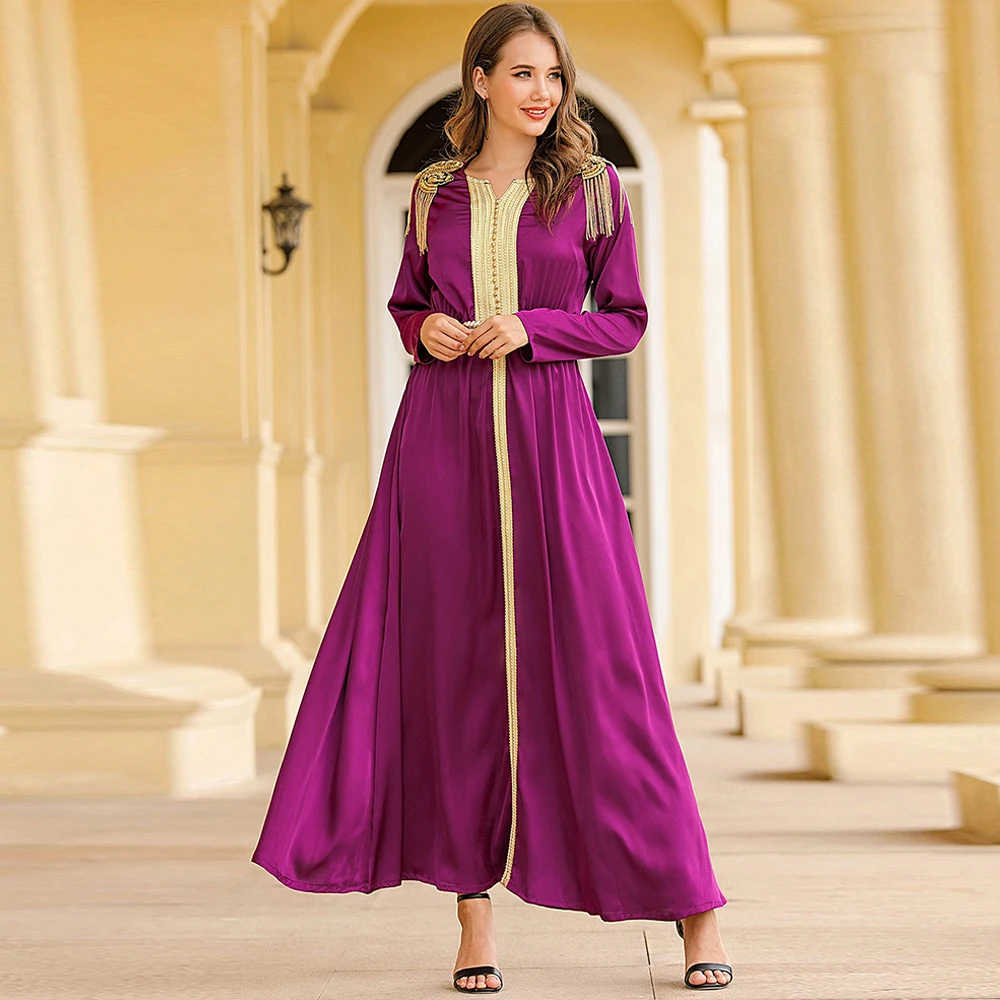 Caftan Marocain De Soiree Kaftan Evening Dresses For Women Abaya Dubai Turkish Islam Arabic Muslim Dress Robe Longue Djellaba