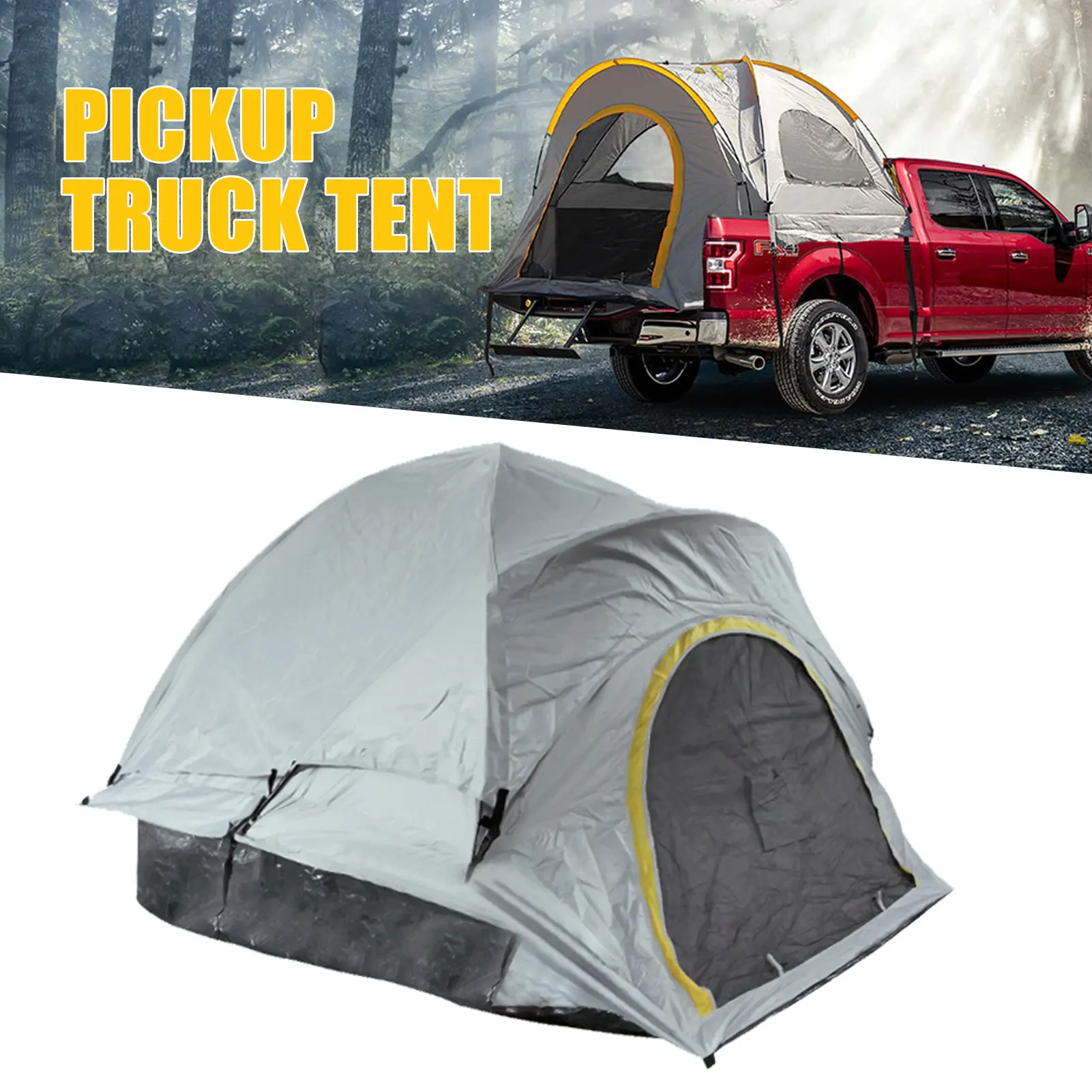 저렴한 픽업 트럭 텐트 캠핑을위한 소형 트럭 텐트 자동차 침대 캠핑 텐트를 설치하기 쉬운 전체 크기 트럭 텐트 두 사람 잠자는 C