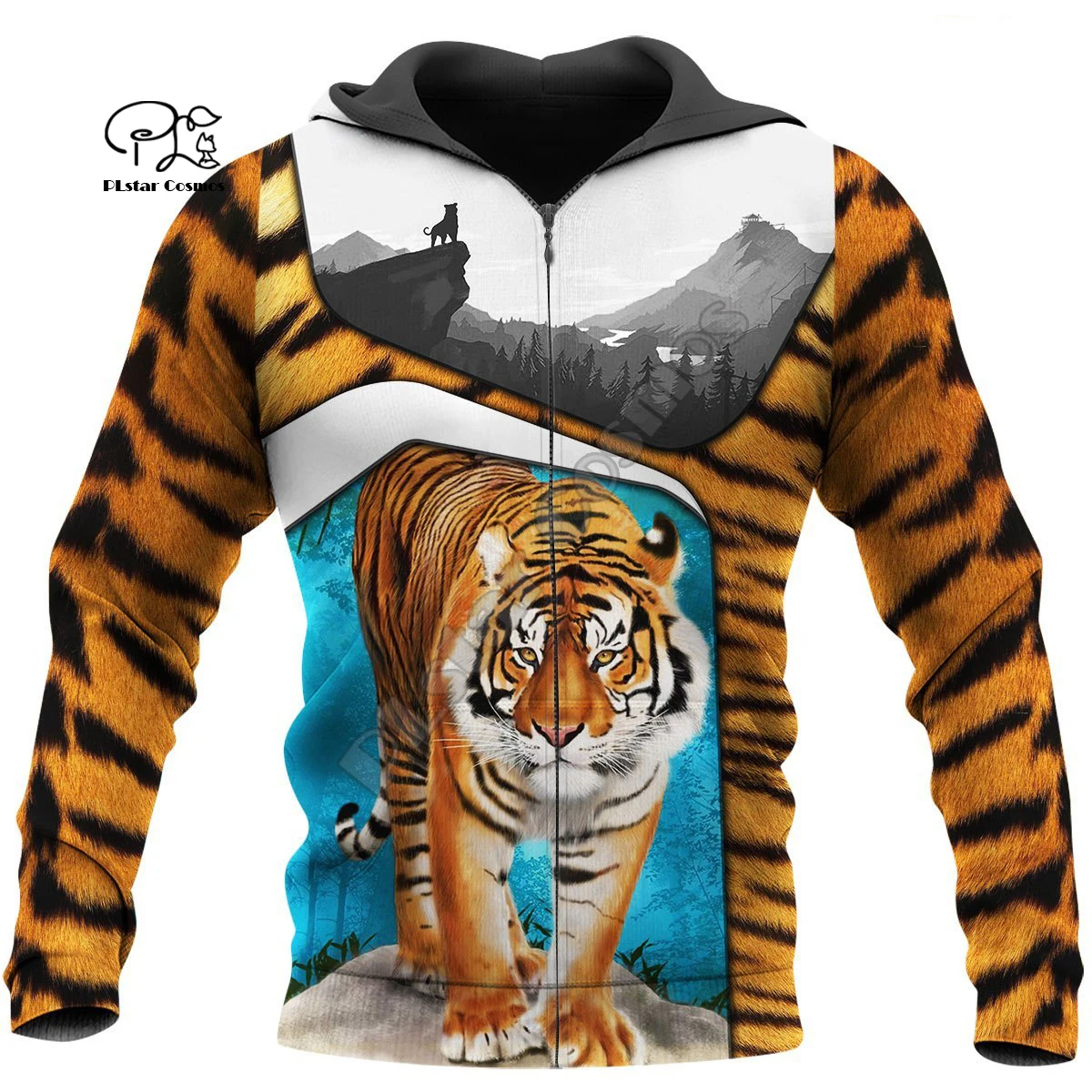 

PLstar Cosmos 3DPrint Love Tiger Animal Beast Harajuku Streetwear Unisex Funny Zip Hoodies/Sweatshirt/Jacket High Quality-a15
