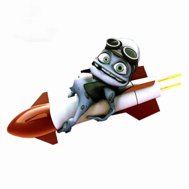 Забавная сумасшедшая лягушка аниме фоторамка багажник грузовик графика высокое