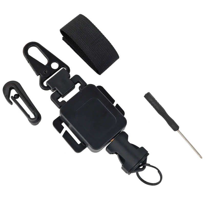 

2 In 1 Outdoor Anti-theft Telescopic Buckle Tactical Small Pouch & Keychain Holder Anti-lost EDC Retractable Rope HL