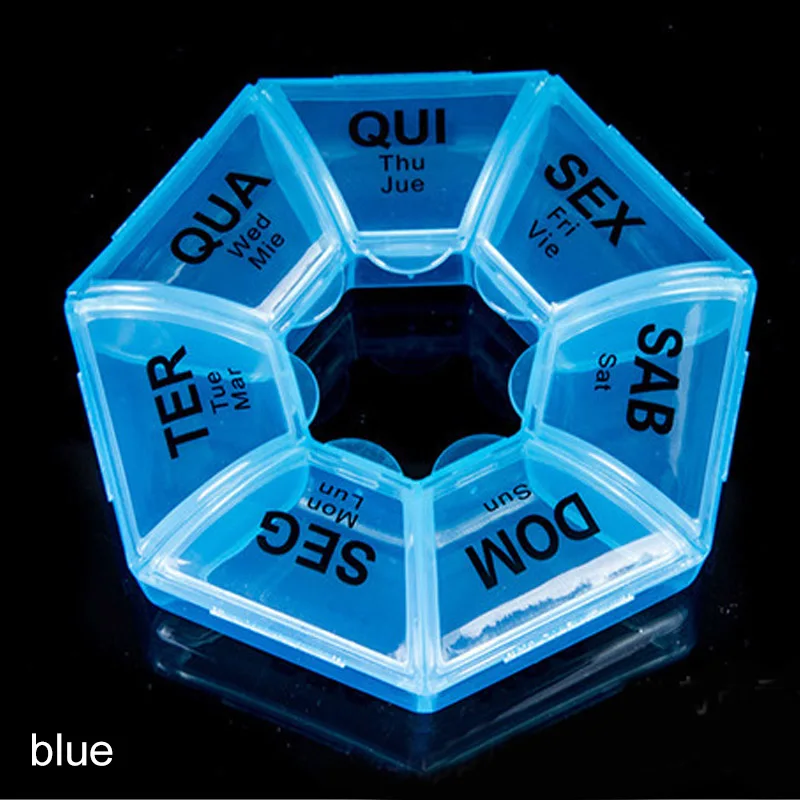 Таблетки Организатор Портативный еды Класс медицинский ящик пластиковый