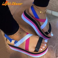 summer womens sandals fashion casual womens shoes womens flat shoes thick soled sandals beach shoes women zapatos de mujer