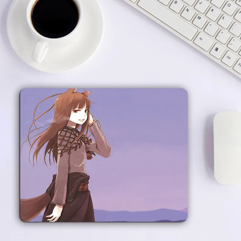 

Small Mousepad Nice Cute Cartoon Pattern of Spice and Wolf Keyboard Gaming Accessories Pc Gamer Barato Csgo Game Pad Stitch