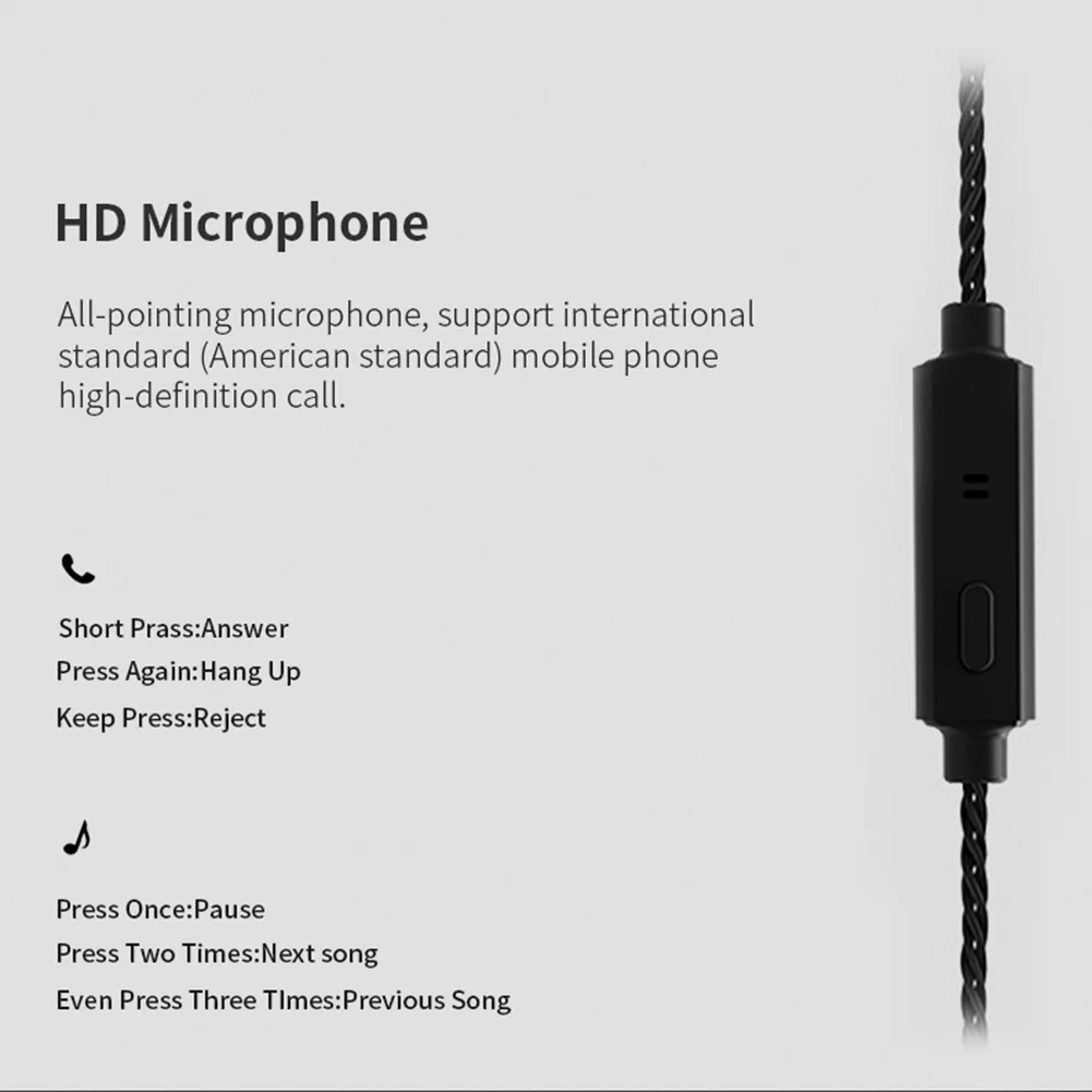 Проводные наушники-вкладыши QKZ VK1 внутриканальные Hi-Fi наушники с катушкой