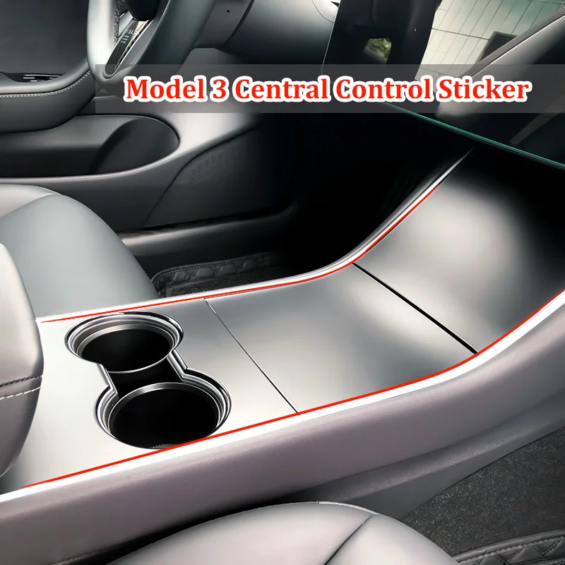auto Interior Panel Cover Protect Consolle Decoration arbon/Black Fiber sports For Model 3 Y Three 2020 | Автомобили и мотоциклы