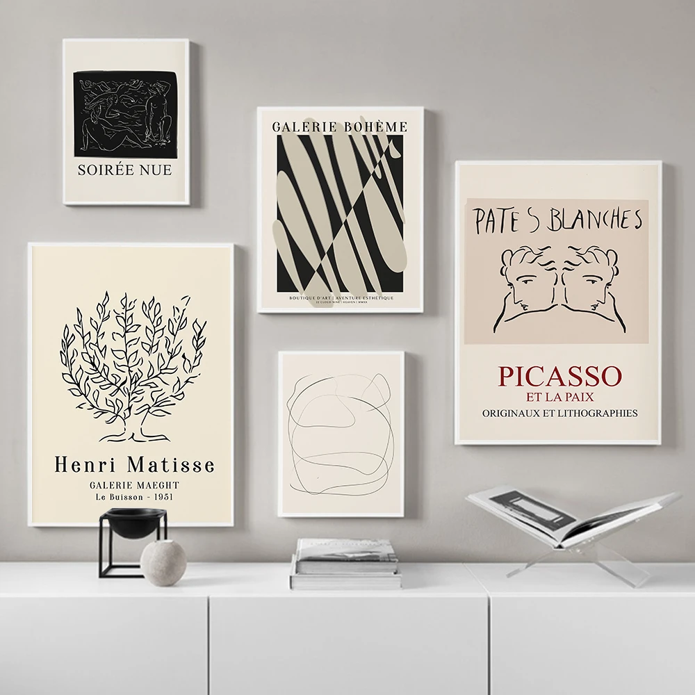 

Henri Matisse Canvas Painting Minimalist Line Poster Art Wall Picture for Living Room Decoration Posters and Prints Wall Decor