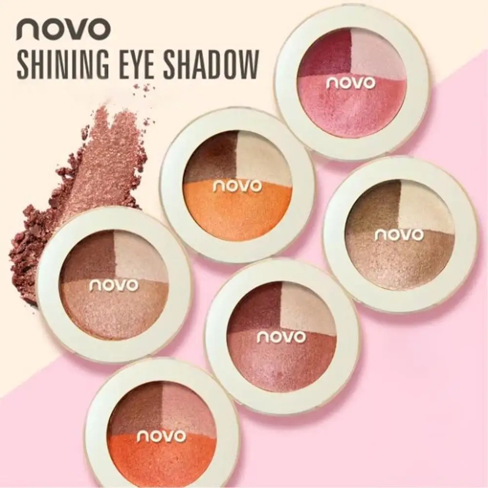 NOVO Shimmer eyeshadow palette shining eye shadow Pigment eyeshadows Baked Mineral powder eyes makeup korean cosmetics |