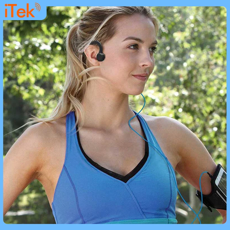 

Original Bone Conduction Earphones Wired, Earphones with Microphone Wired Universal, Not In-ear Headphones Clip Waterproof Sport