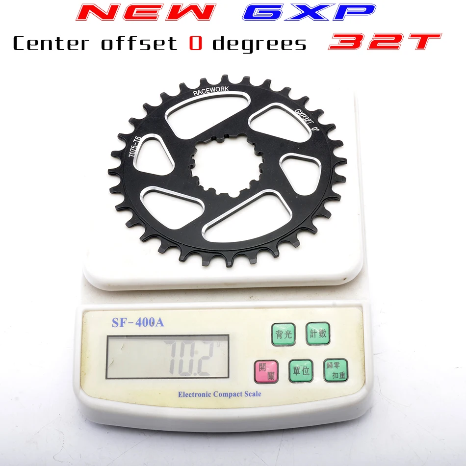 0 degrees 32T Бесплатно deliv RACEWORK Fahrrad кеттенблат 32 34 36 38t Engen Breite Fahrrad кеттенблат мех GXP XX1 XO CNC AL7075 KurbelFahrrad - Цвет: 0 degrees 32T