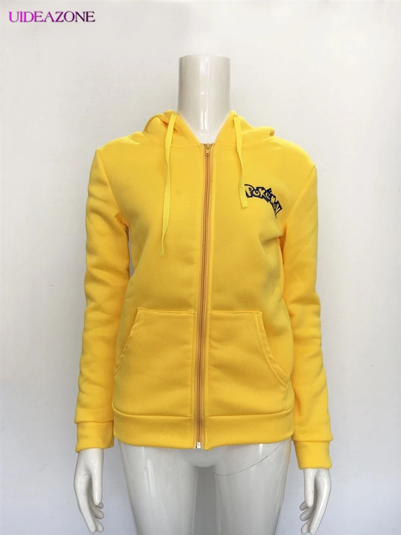 Женские повседневные толстовки с капюшоном UIDEAZONE повседневная куртка Пикачу на