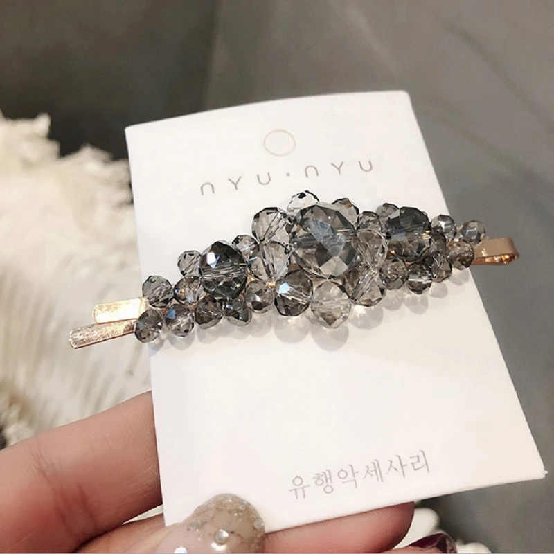 1 Pc/lot Bling Crystal Hair Clip For Women Girls Rhinestone Hairpin Barrette Accessories Gift | Красота и здоровье