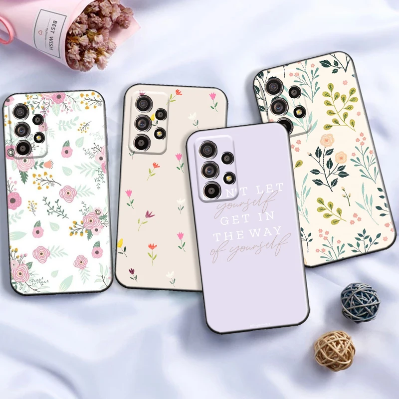

Vintage Leaves Flower For Samsung Galaxy A52 A11 A21S A31 A32 4G A32 5G Samsung A41 A42 A51 A71 Fund Cases Back Cover Soft TPU